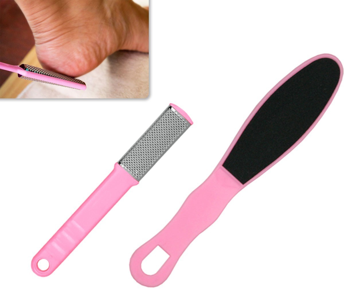 Set de 2 pièces pierre et râpe - pédicure - soins des pieds élimine callosités