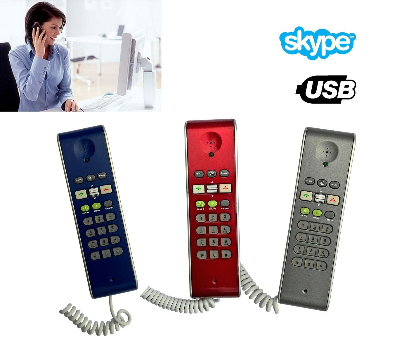 Téléphone VoIP USB compatible avec Skype pour appeler vos amis gratuitement
