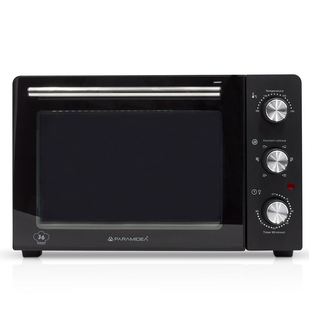 Four électrique ventilé 36L puissance 1500W avec plaque à pâtisserie incluse