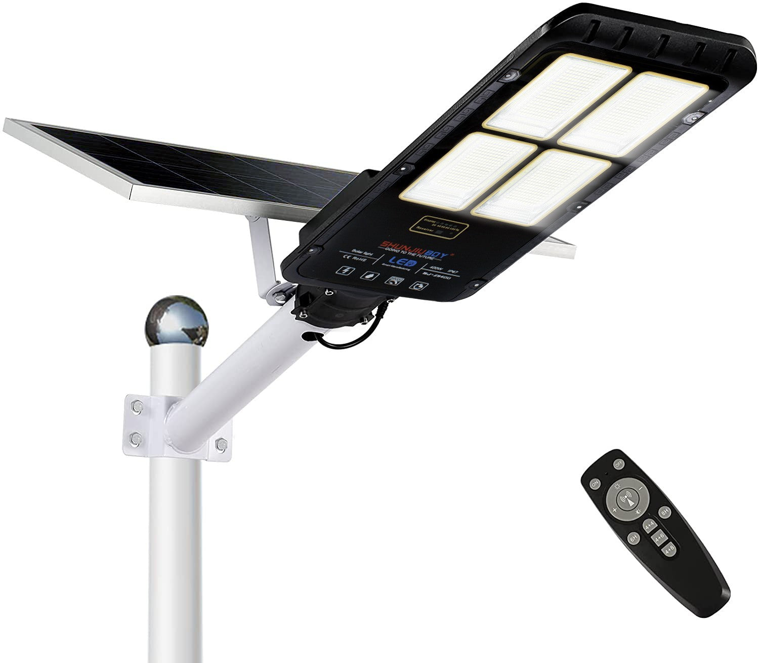 Lampadaire à panneau solaire 294001 capteur de mouvement 400W protection IP67