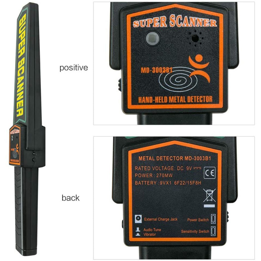 Détecteur de métaux Super Scanner 180173 sensibilité réglable prise ergonomique