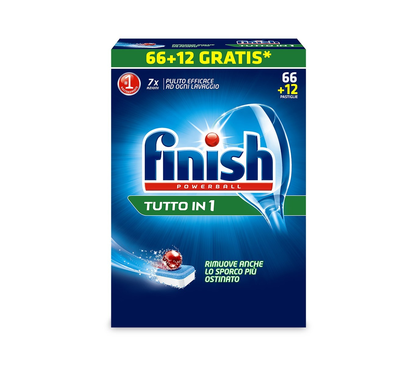 3010670 78 Tablettes de lavage lave-vaisselle FINISH POWERBALL tout en 1