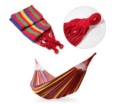 Hamac coton couleur extérieure 276 846 200 L. x P. 80 cm avec sac