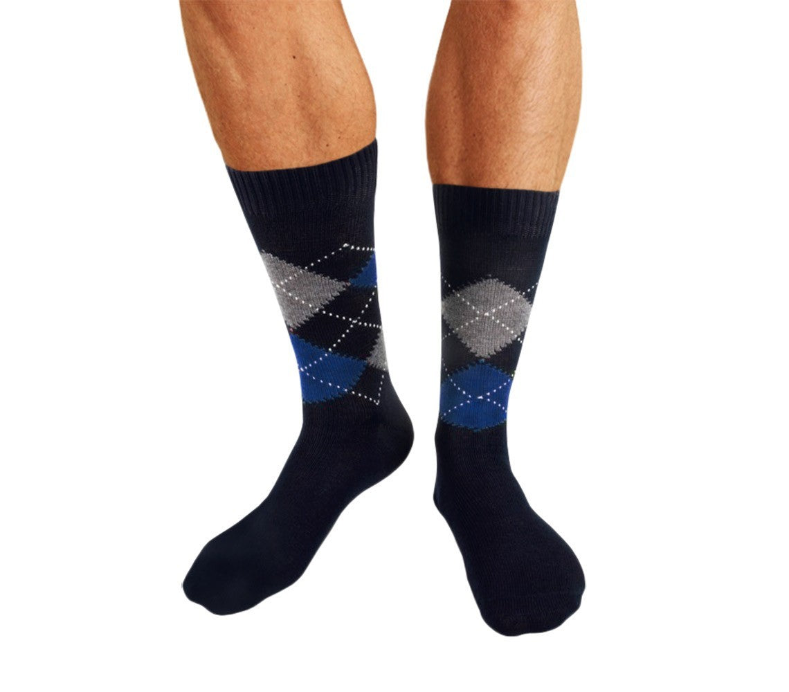 Pack de 6 ou 12 paires de chaussettes en fil d'Ecosse pour hommes -Taille unique