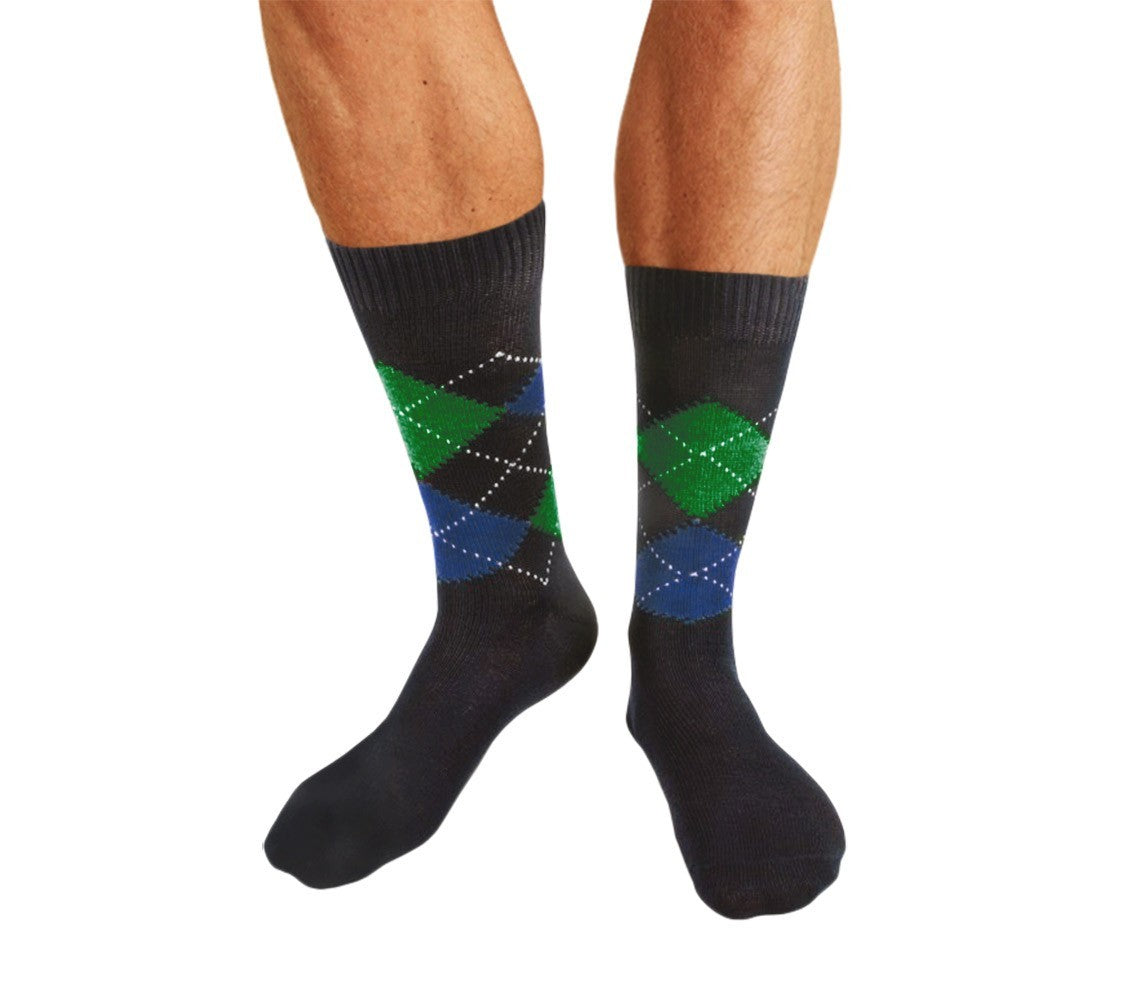Pack de 6 ou 12 paires de chaussettes en fil d'Ecosse pour hommes -Taille unique