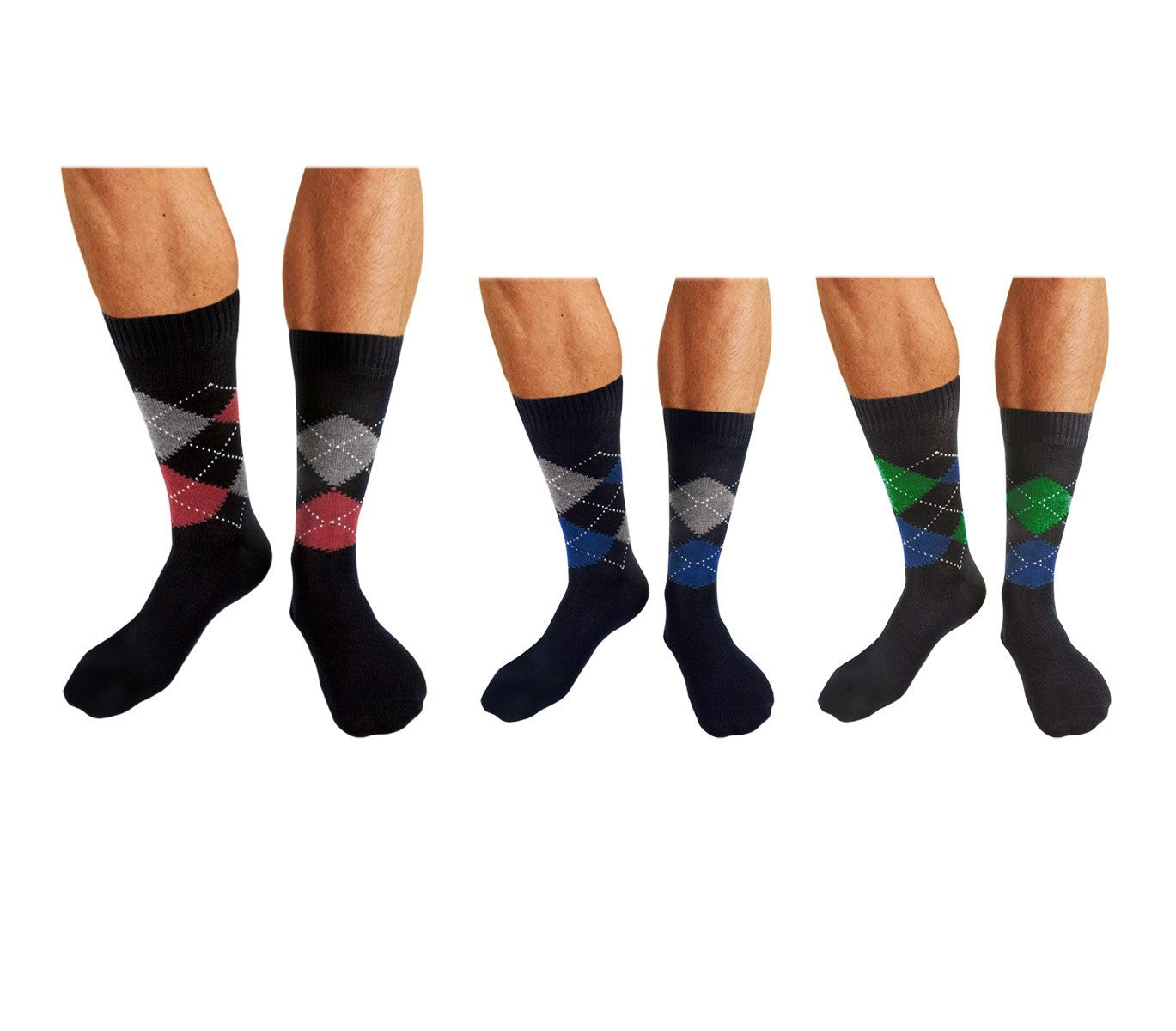 Pack de 6 ou 12 paires de chaussettes en fil d'Ecosse pour hommes -Taille unique