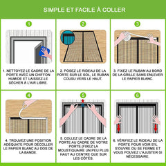 Tente moustiquaire avec fermeture magnétique composée de résine 120 x 240 cm