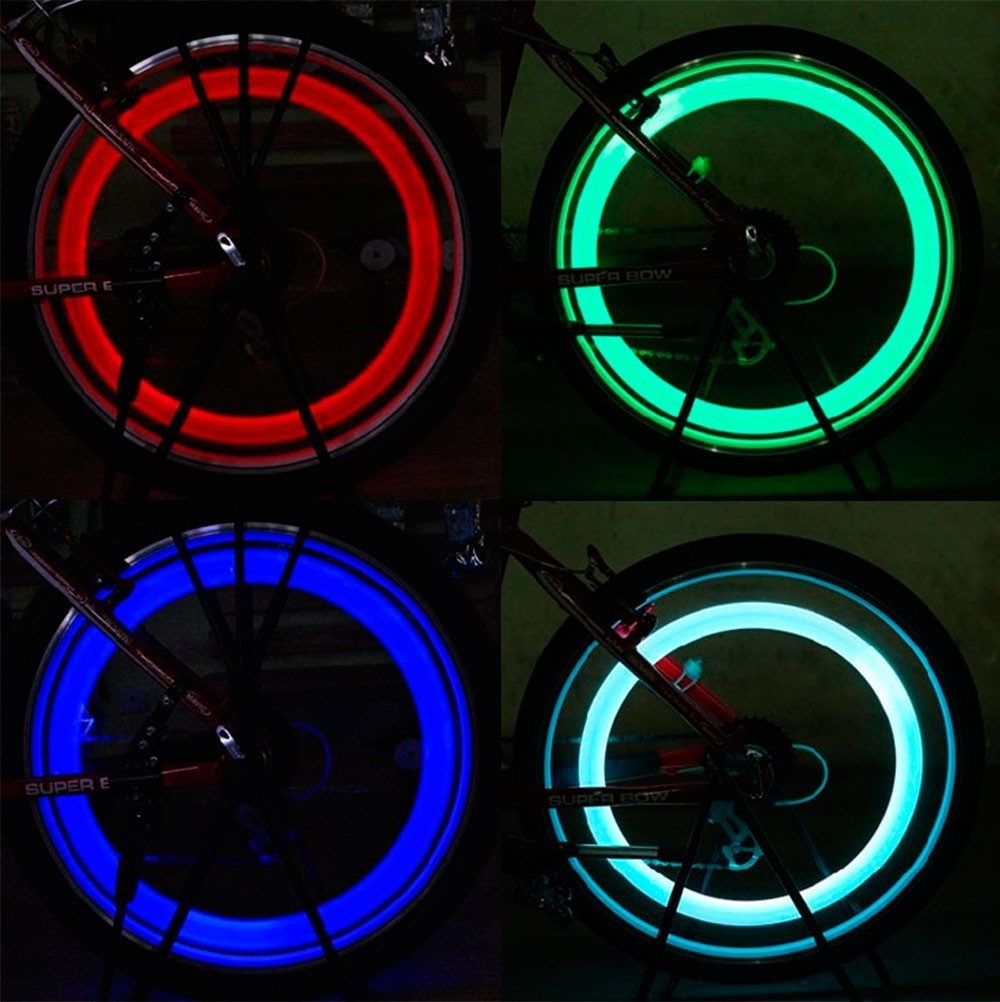 Conduit feux pour voitures -décoration vélo et moto roue visibilité dans la nuit