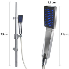 Rail coulissant avec douche de tête en acier AD-6725 réglable en hauteur 25h cm