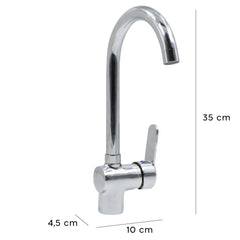 Robinet pour lavabo POS01 Mélangeur Haute Bouche Chromé avec Tubes