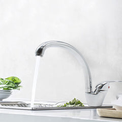 Robinet évier Vancouver N060-5 en acier chromé inoxydable pivotant 360°