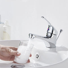 Mélangeur Robinet Lavabo Selenia 90043-5 en Acier avec Tubes Raccordement