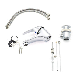 Robinet pour lavabo en acier inoxydable Colombo N026-1 avec décharge Pop Up