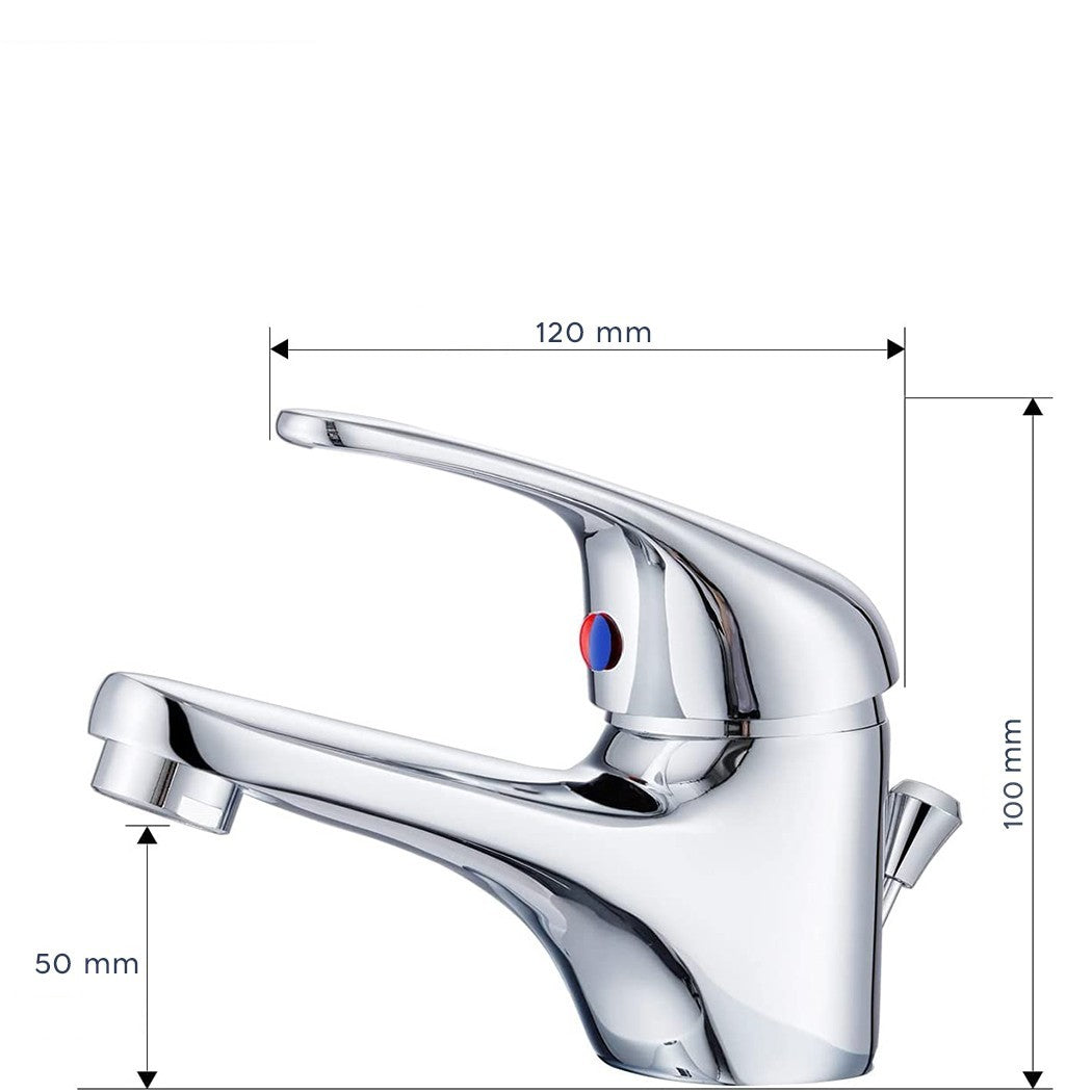 Robinet Lavabo en Acier Inoxydable 1601 avec Connexion et Décharge Pop Up