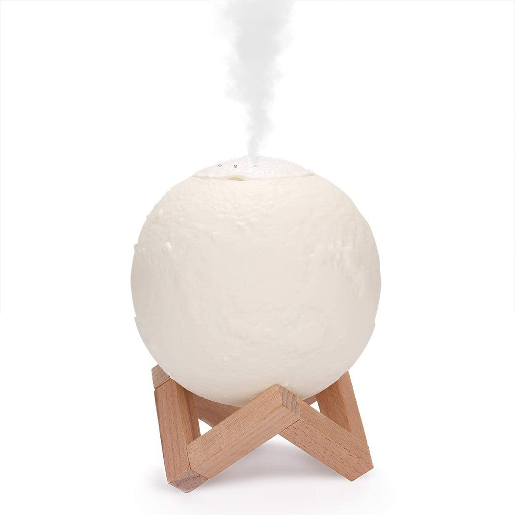 Lampe lune 3D conduit 13cm aromathérapie intensité lumière humidificateur