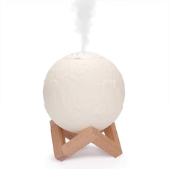 Lampe lune 3D conduit 13cm aromathérapie intensité lumière humidificateur