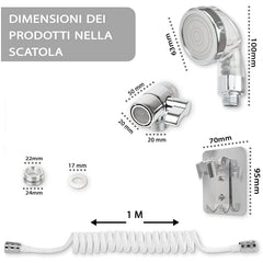 Douche pour robinet d’évier portatif 14877 tube télescopique 1mt et support