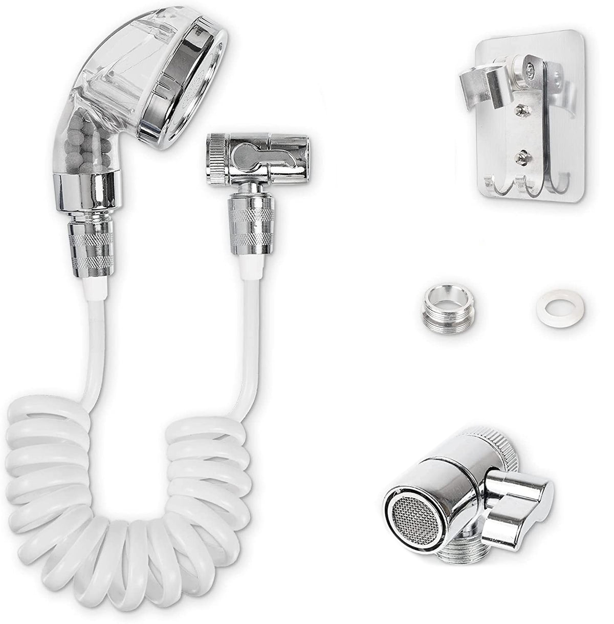 Douche pour robinet d’évier portatif 14877 tube télescopique 1mt et support