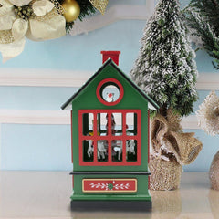 Carillon carrousel chalet en bois avec manivelle musique et mouvement