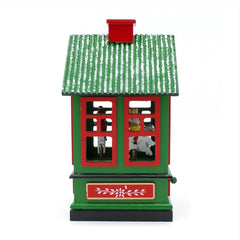 Carillon carrousel chalet en bois avec manivelle musique et mouvement