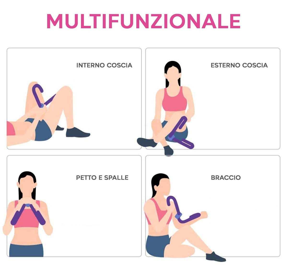 Outil multifonctionnel pour exercices Expanseur pour cuisses Corps Poitrine