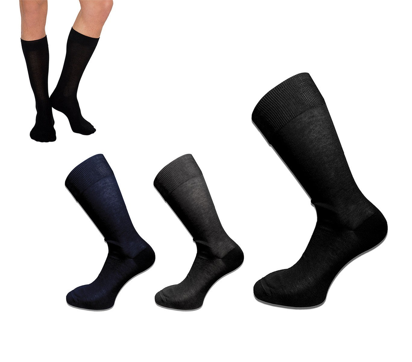 Pack de 6 ou 12 paires de chaussettes - homme -différente couleur -taille unique
