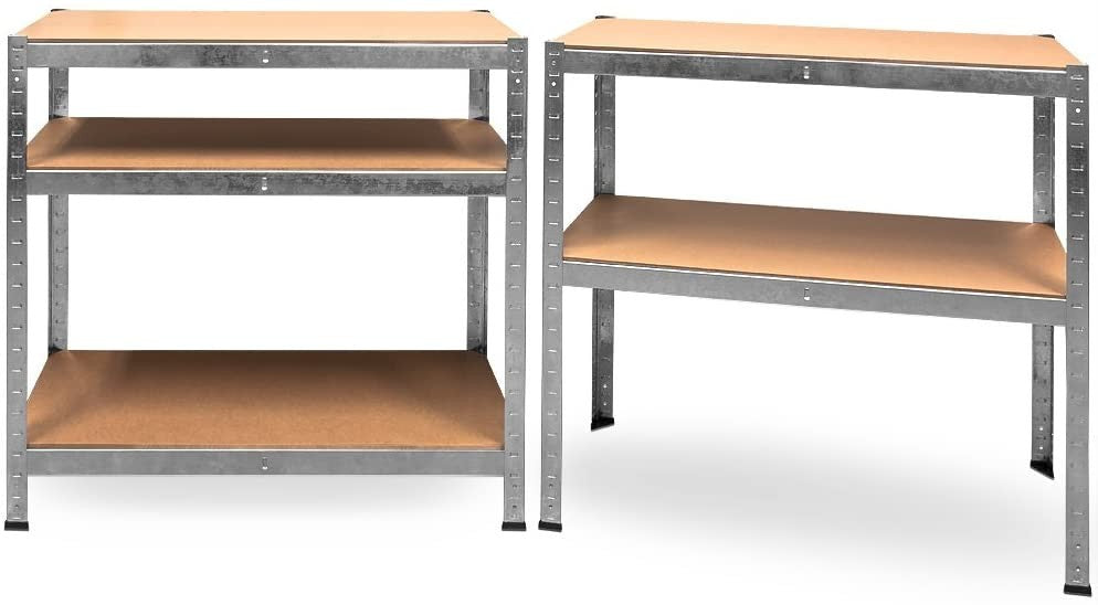 Étagère métallique modulaire 5 niveaux MDF 180x90x40cm, charge 875Kg.