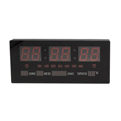 Horloge murale numérique led 136151 calendrier température 36x16x3 cm