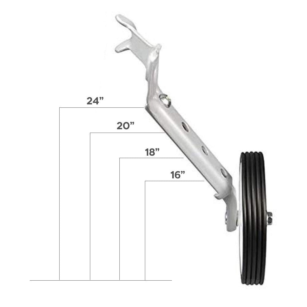 Paire de stabilisateurs et roues d’entraînement vélo changement de 16'' à 24''