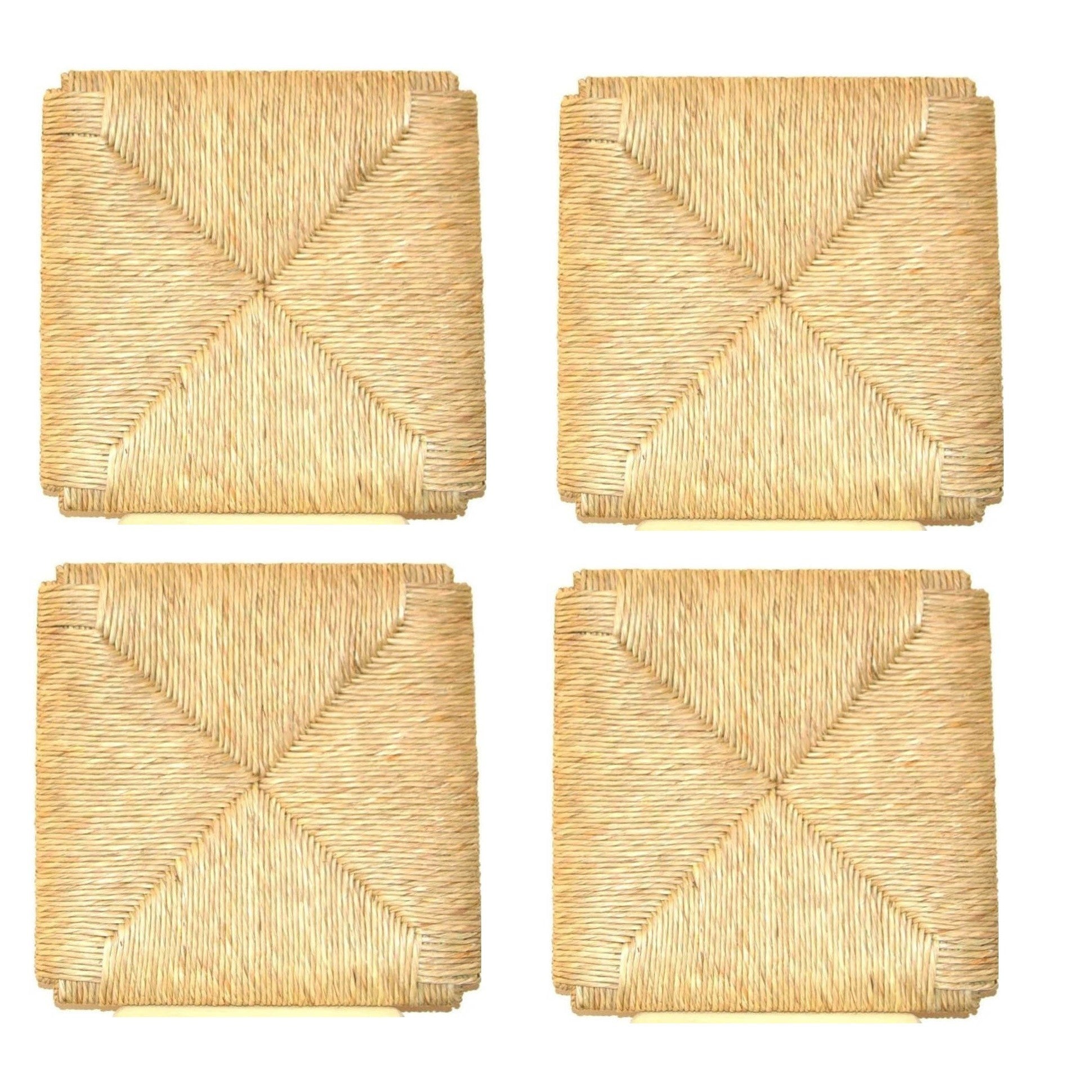 Kit 4 pièces Remplacement du siège en paille avec coins Sigfrido 37x37cm