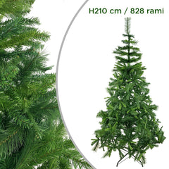 Arbre de Noël 210cm avec branches pliantes en PVC sapin artificiel