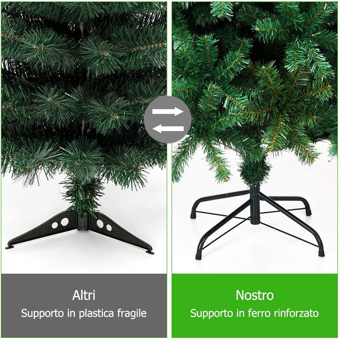 Sapin de Noël 120cm avec 380 branches pliantes en PVC sapin artificiel