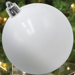 Lot 48 Sphères 7 cm Boules de Noël blanches Décorations sapin de Noël