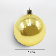 Lot de 48 boules 7 cm de Noël dorées Décorations pour sapin de Noël