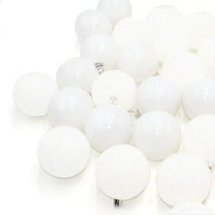 Lot 24 Boules 7 cm Noel boules Blanches Décorations pour arbres