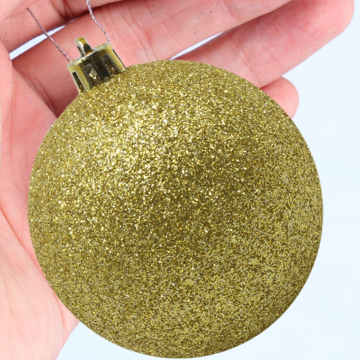 Lot de 24 boules de Noël de 7 cm Décorations dorées arbre de Noël