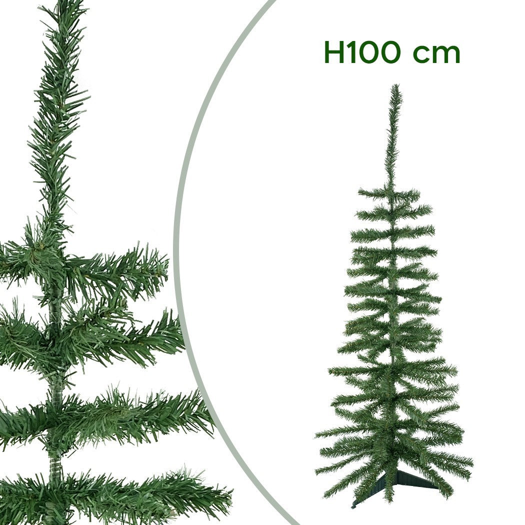 Arbre de Noël 100H Cm Avec Branches Pliables En PVC Sapin Artificiel