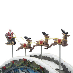Village de Noel Scénario avec musique lumières et mouvement 27x20x32cm