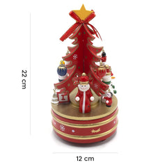 Carillon joute en bois arbre de Noel H22 avec musique et mouvement