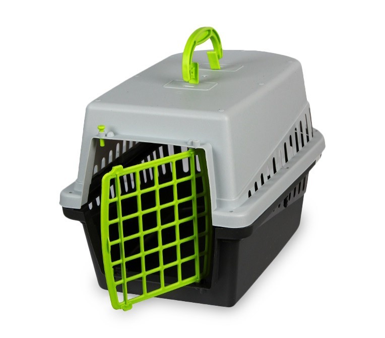 Caisse de transport avec grille en plastique pour chiens et chats 50cm