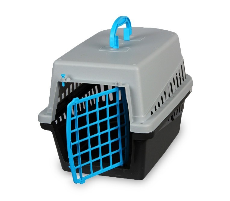 Caisse de transport avec grille en plastique pour chiens et chats 50cm