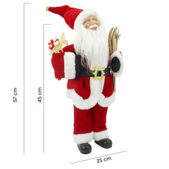 Décoration Santa avec mécanisme Carillon 45H cm Sons et Mouvement