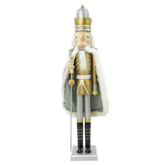 Soldat Casse-Noisette de Noel en bois décoration avec sceptre 50H cm