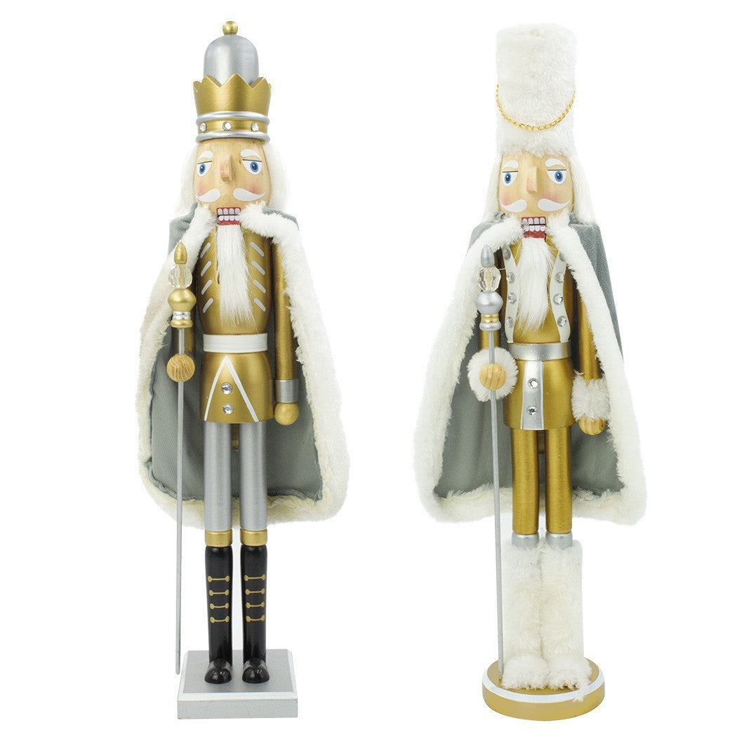 Soldat Casse-Noisette de Noel en bois décoration avec sceptre 50H cm