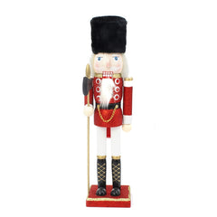 Casse-Noisette de Noel de soldat structure en bois paillettes 38Hcm