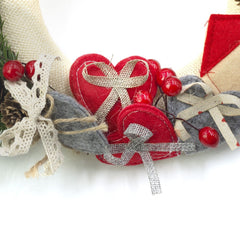 Guirlande Ornement de porte ronde 906909 Décoration de Noel 25x25 cm