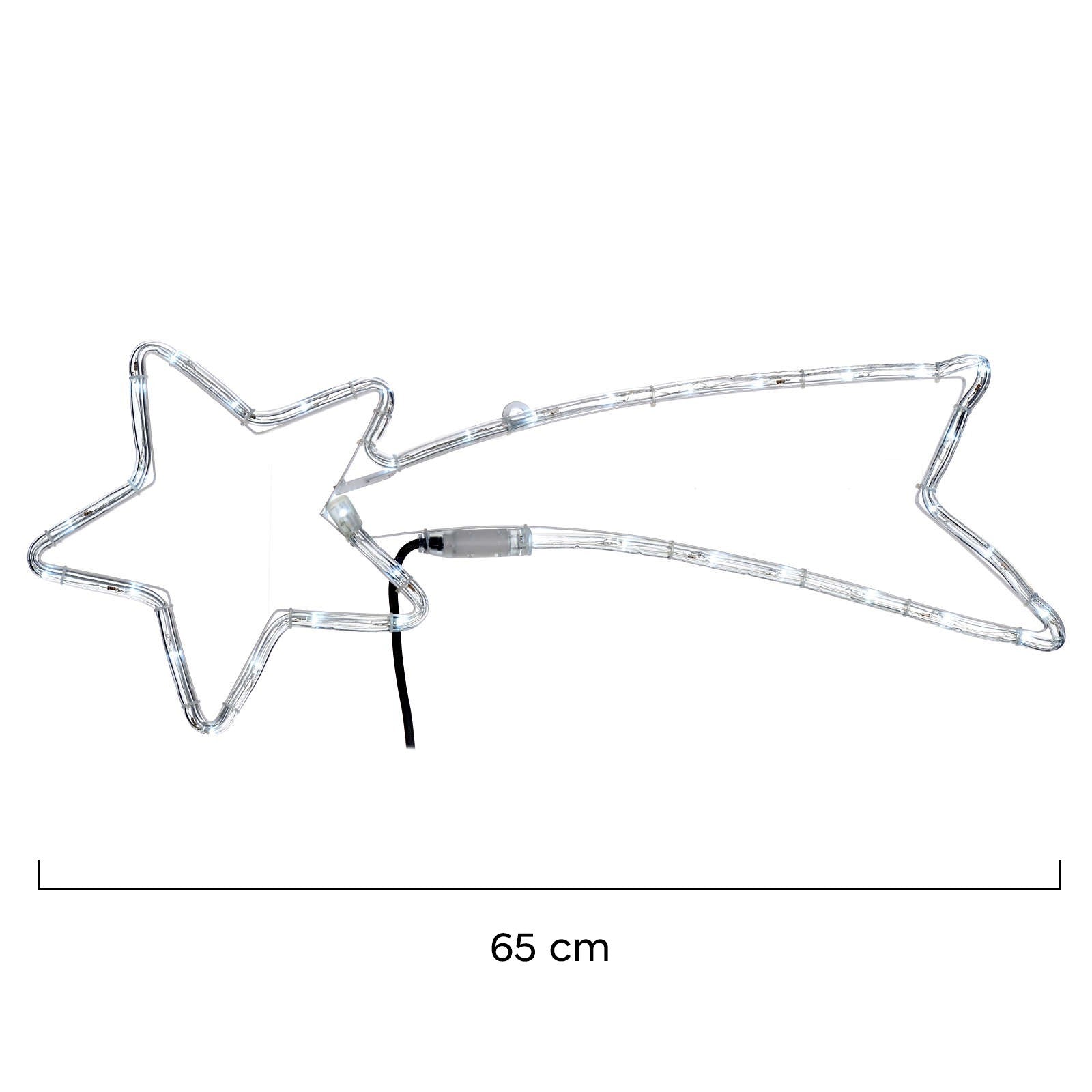 Comète lumineuse de Noël Lumière bleue avec LEDs clignotantes 65L cm