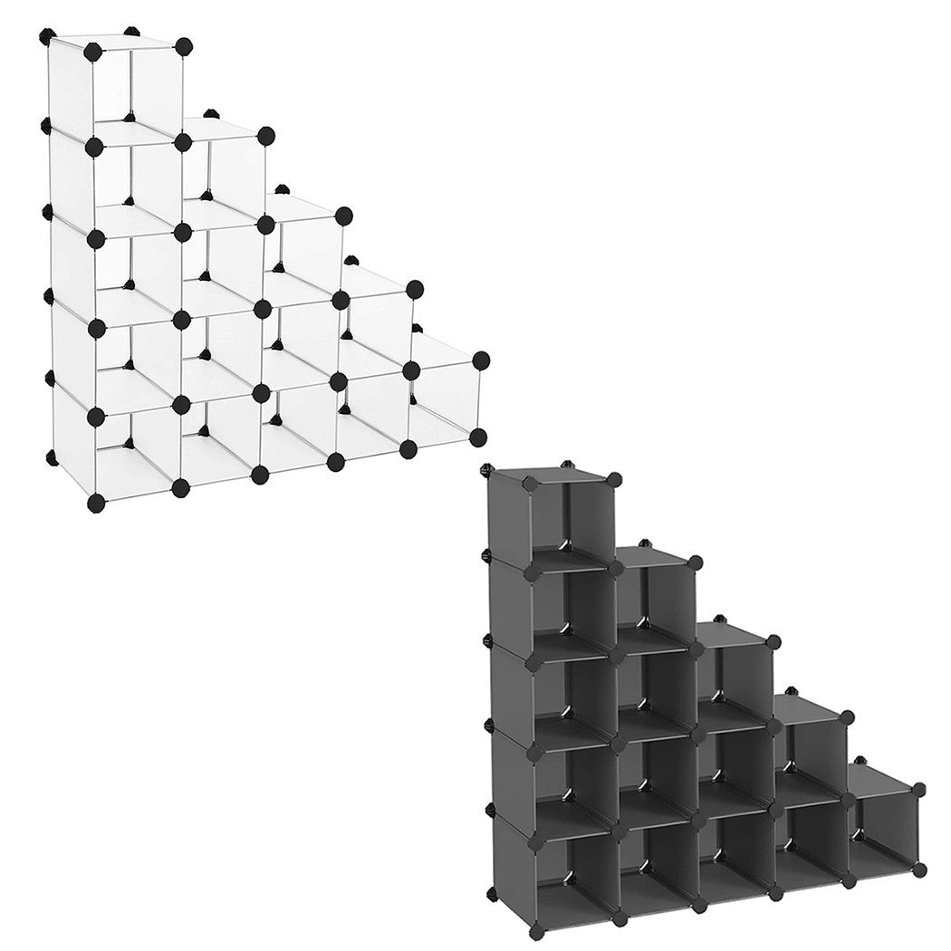 Étagère modulaire pour bibliothèque avec cubes 53 pièces modulaires