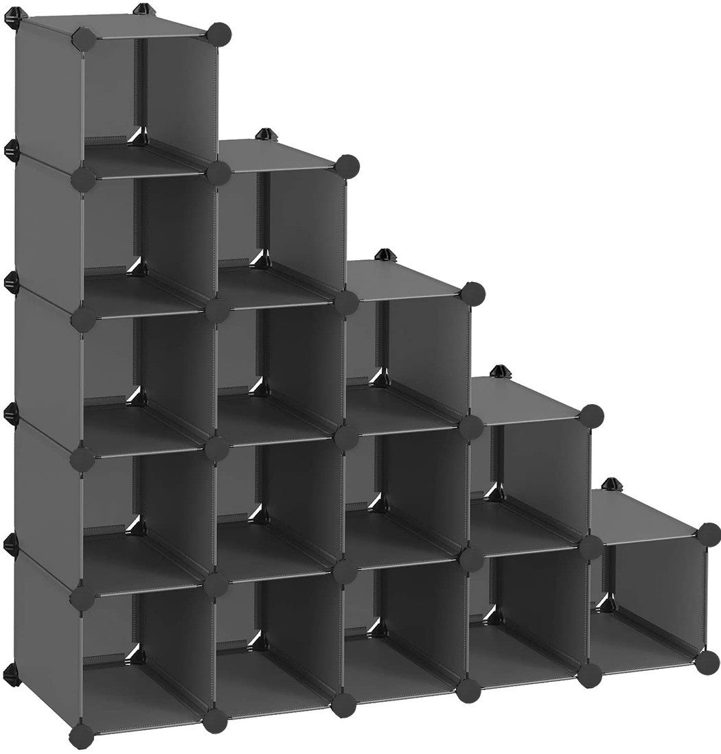 Étagère modulaire pour bibliothèque avec cubes 53 pièces modulaires