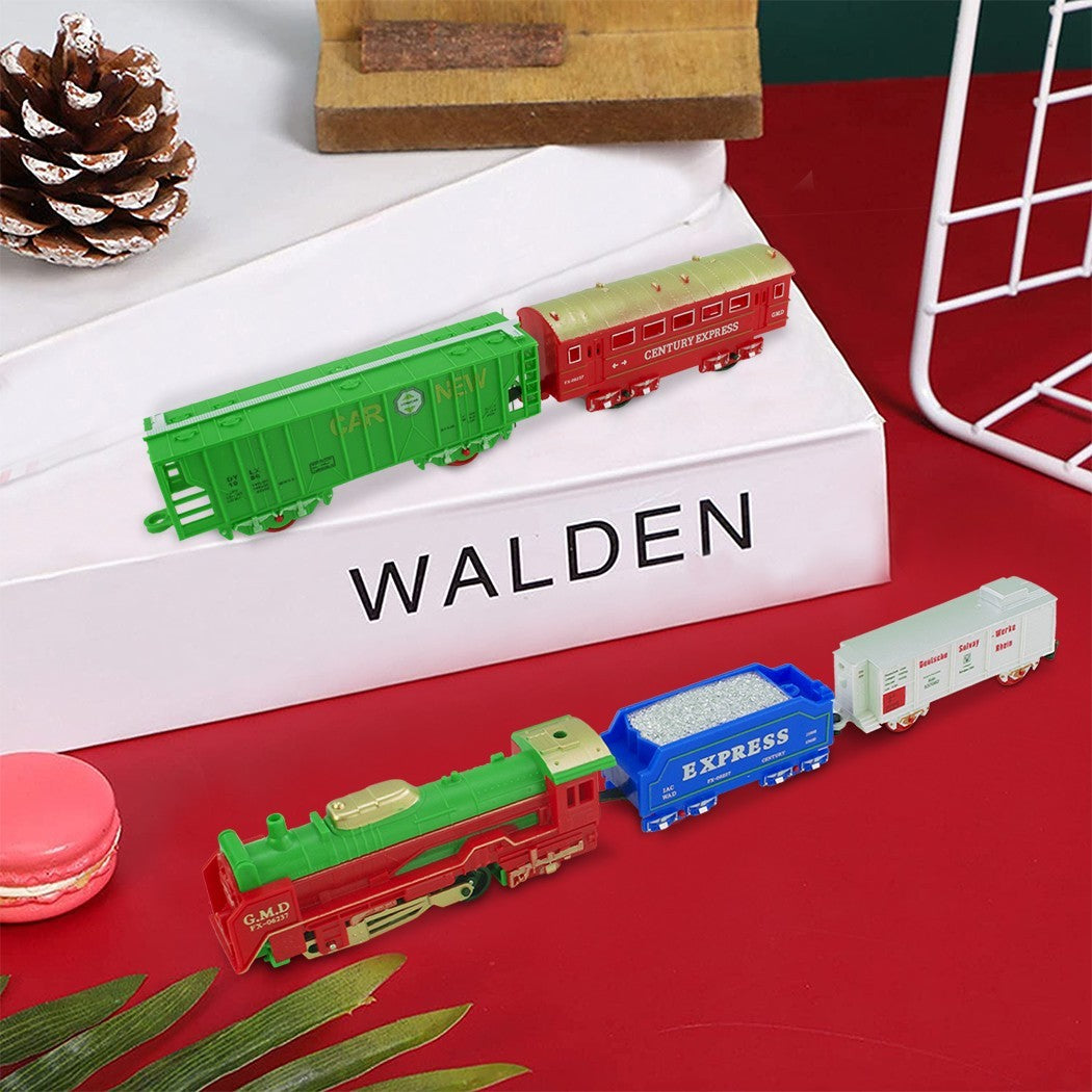 Train de Noël 21 pièces Décoration arbre Mouvement alimenté par piles
